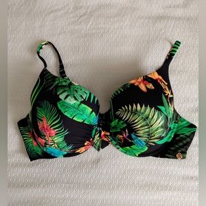 Turquoise Couture Bikini Top, D/XL